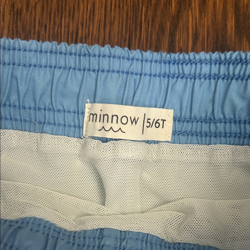 Minnow Colorblock Drawstring Swim Shorts - Blue, White & Yellow - Picture 2 of 3